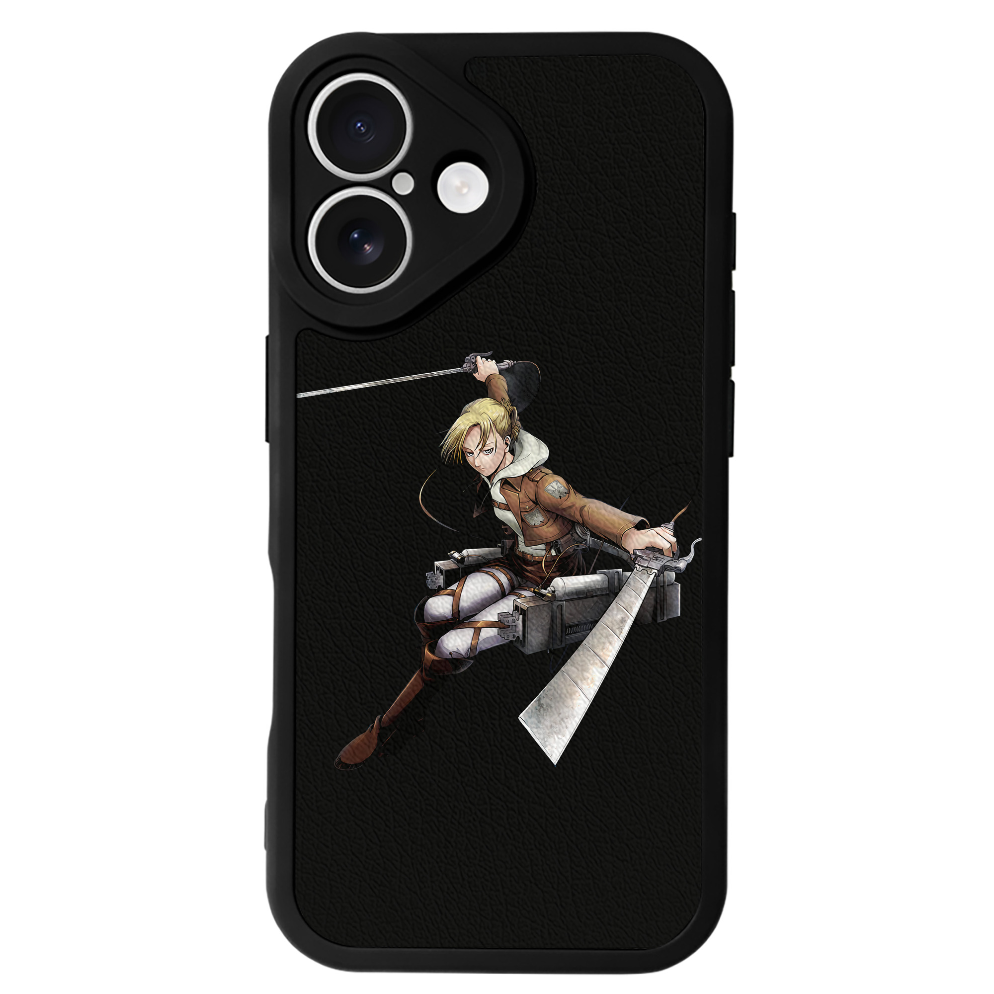 （画像用） 進撃の巨人 アニ・レオンハート Attack on Titan Annie Leonhart 【iPhone 16シリーズ対応】シリコンスマホケース（レザー調） 材質：シリコン